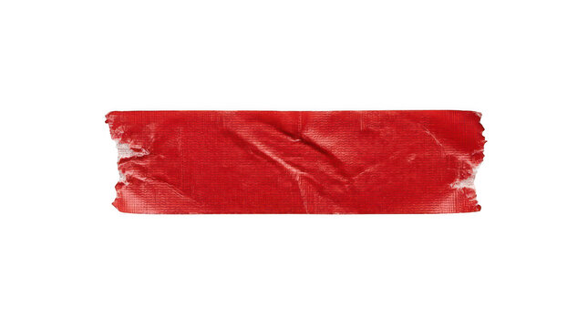 Red duct tape isolated on transparent background