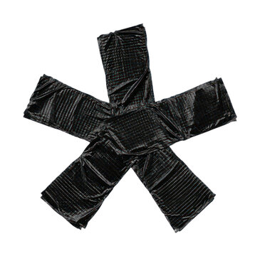 PNG Black duct tape asterisk symbol