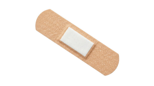Adhesive bandage isolated on transparent background