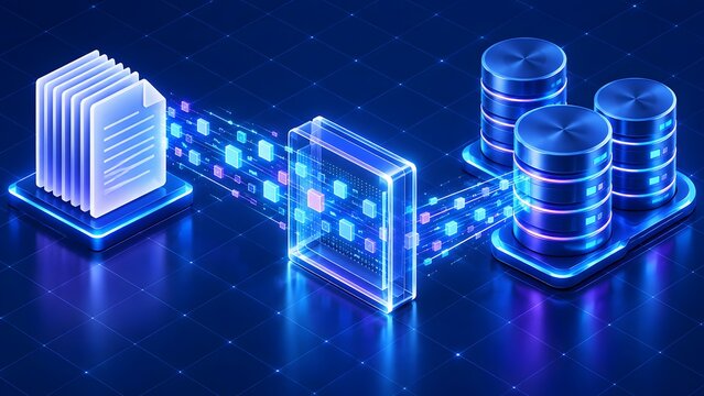Digital data migration process transferring electronic files into secure server storage infrastructure
