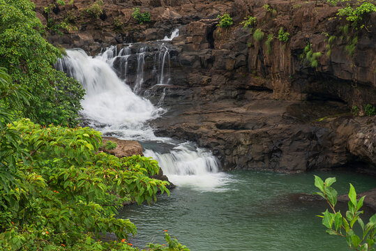 Randha Waterfall, A massive, roaring, spectacular seasonal waterfall, Bhandardara, Maharashtra, India