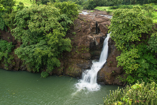 Randha Waterfall, A massive, roaring, spectacular seasonal waterfall, Bhandardara, Maharashtra, India