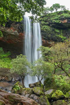 Vasundhara Waterfall, A massive, roaring, spectacular seasonal waterfall, Bhandardara, Maharashtra, India