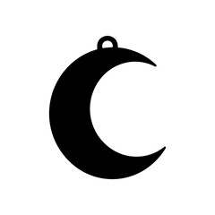 Black crescent moon charm for jewelry or decoration © MstSufia