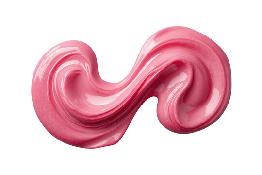 Wide rose colored liquid loop with thick rounded folds