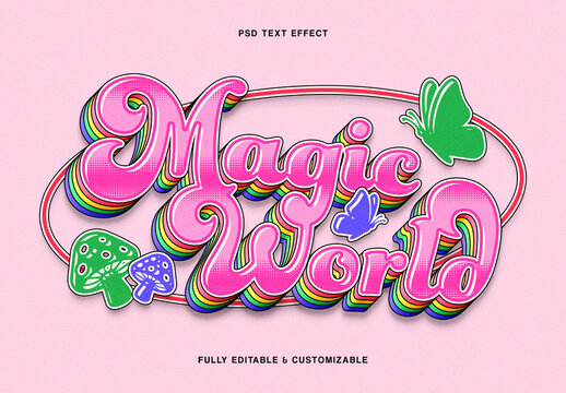 Colorful Retro Text Effect