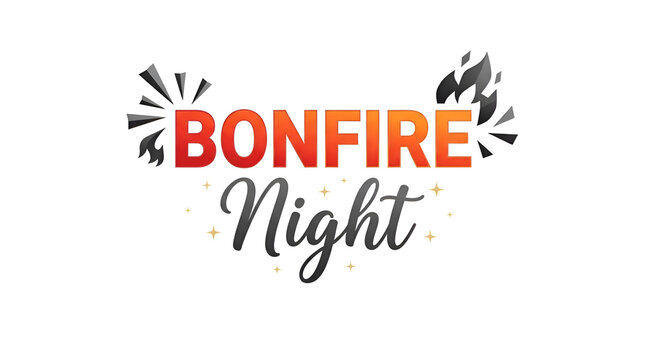 Bonfire Night. Guy Fawkes Day Background or Greeting Card Design. Vector lettering illustration. Greeting Card