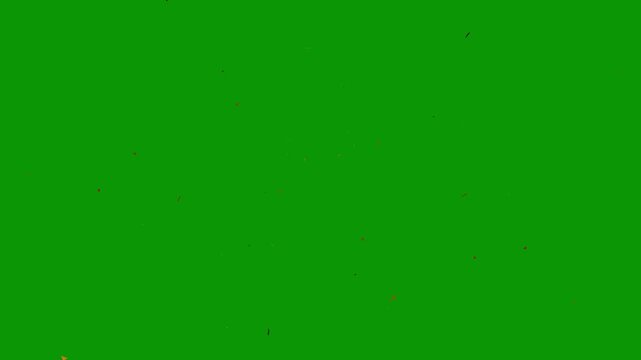 Falling Confetti Green Screen, Vibrant Square Colorful Party Particles Animation, Realistic Explosion Effect, Alpha Channel Overlay, Birthday Holiday Celebration Video 4K