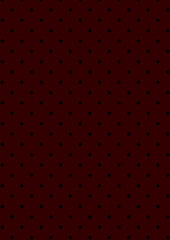 Dark maroon background with black polka dot pattern, seamless vector illustration for textile design, wrapping paper, wallpaper, and decorative background graphics. © HEMEL
