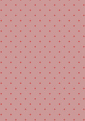 Dusty rose background with darker pink polka dot pattern, seamless vector illustration for textile design, wrapping paper, wallpaper, and decorative background graphics. © HEMEL