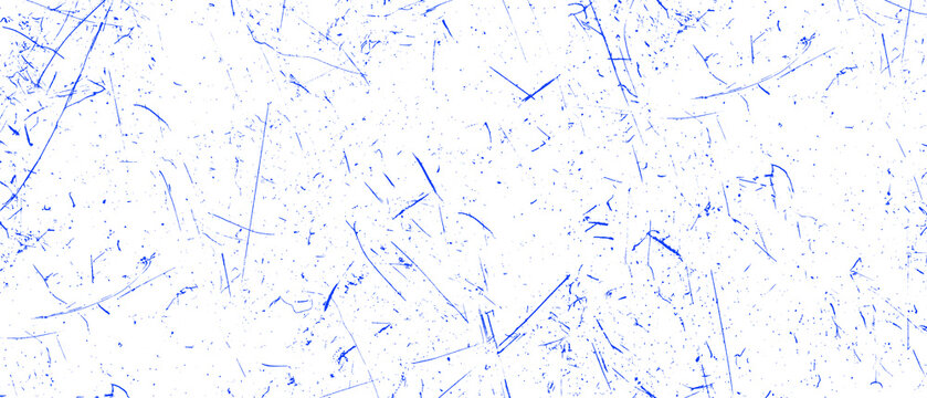 Blue distressed scratch texture with scattered hand drawn marks, fine ink lines and rough worn surface effect