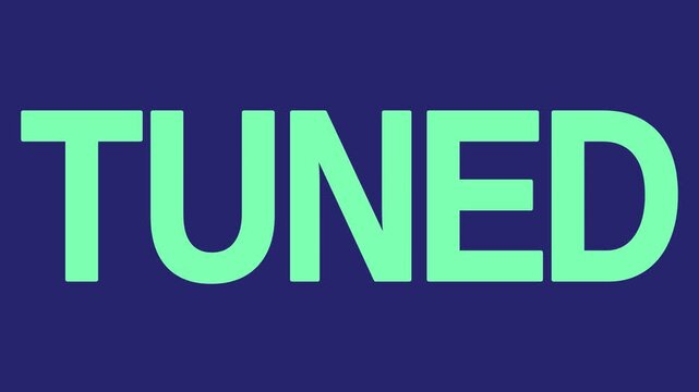 Bold Kinetic Typography STAY TUNED Text Animation Loop for Social Media and Teasers