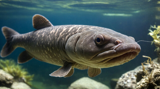 lungfish in the water