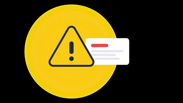 Pulsing Hazard Alert with Sliding Text Box