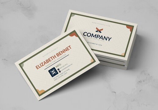 Business Card Template Layout