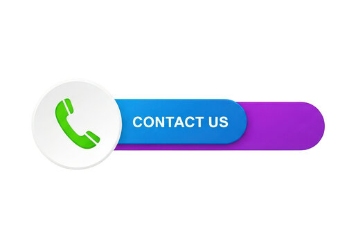 Modern contact us button with a phone icon and vibrant color gradient, ideal for websites and applications to encourage communication.