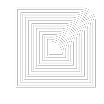 Title:
Abstract geometric rounded square line art pattern vector background