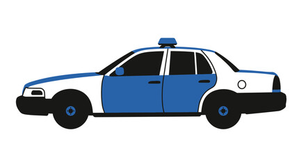 Police Car Flat Vector Illustration © Pakem