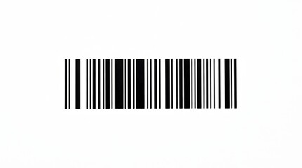 Obraz premium Close-up of a standard retail product barcode label on a clean white background
