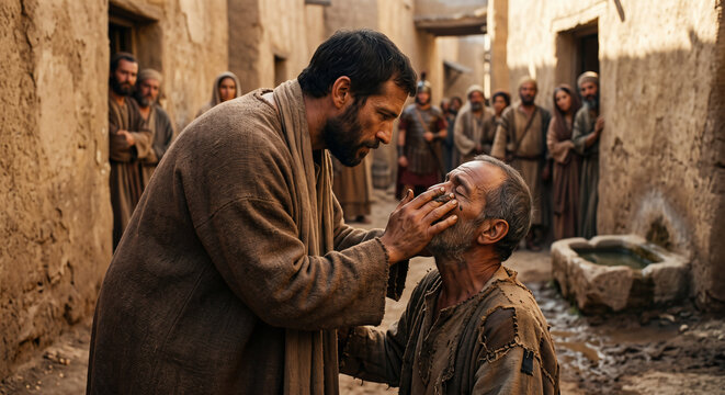 Jesus Healing the Man Born Blind, Biblical Story of Healing and Faith