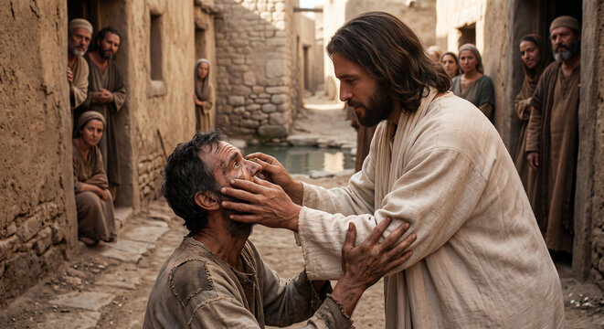 Jesus Healing the Man Born Blind, Biblical Story of Healing and Faith