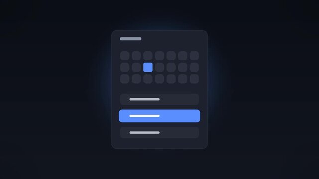 Animated secure login form interface with password fields and verification checkmark