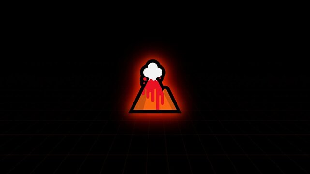 volcano illustration video