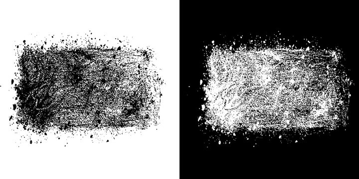 Rough charcoal sketch texture block with black and white chalk dust effect provides an organic hand drawn look for creative projects.