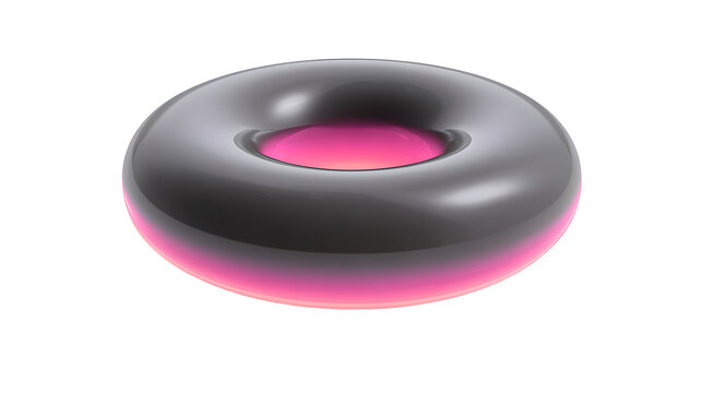 A 3d torus donut shape halved horizontally