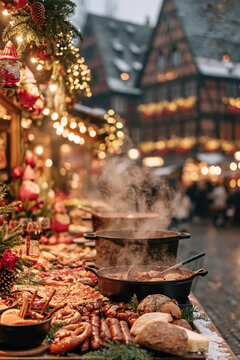 Alsatian Christmas Market Food Stall