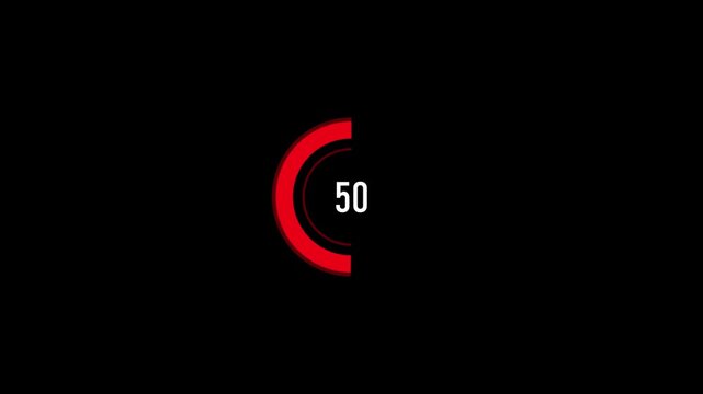 Minimal Circular loading Animation with on black background.4k video