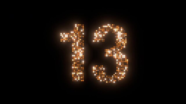 gold black happy 13th birthday anniversary text background