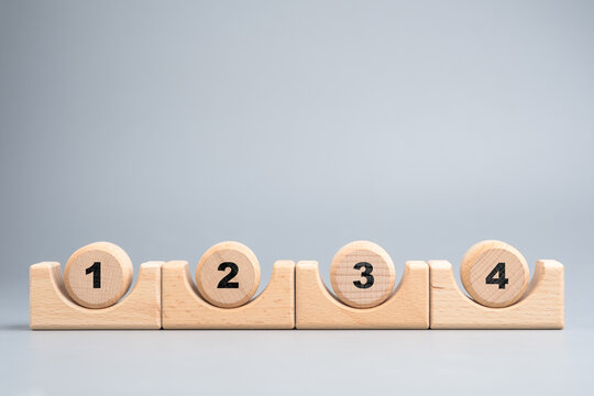 Step by Step Process and Sequential Progress from One to Four