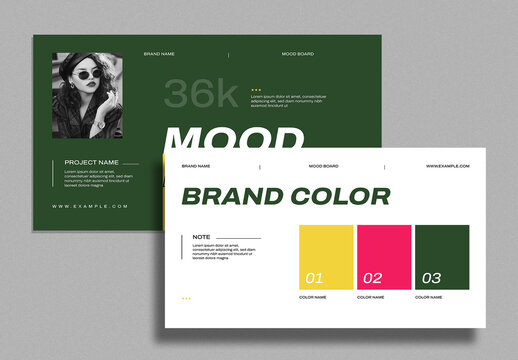 Brand Mood Board Template Layout