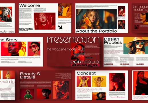 Creative Fashion Magazine Portfolio and Brand Presentation Layout