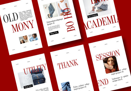 Minimal Fashion Social Media Layout Template