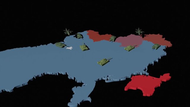 Ukraine War 2022 Animated Military Map: Russian Invasion and Ukrainian
