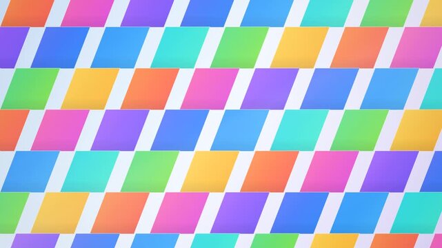 Colorful Slanted Tile Rows Motion Background