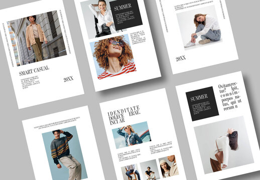 Minimal Fashion Social Media Editorial Template Collection