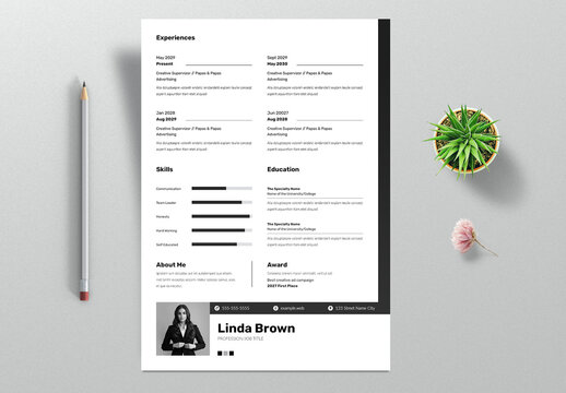 Minimalist Creative Resume and Cover Letter Layout