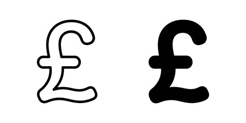 Obraz premium British pound sterling currency symbol for finance and banking.
