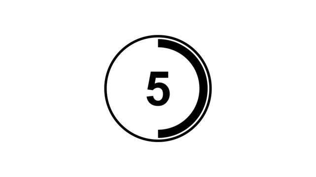 Circle countdown timer 10 seconds animation from 10 to 0 seconds, 10 Seconds countdown timer, Countdown timer, circle countdown animation for special deal Promotions.4k motion video graphics