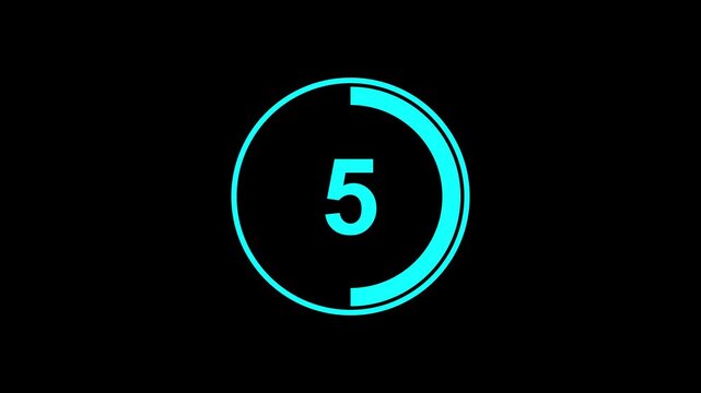 Circle countdown timer 10 seconds animation from 10 to 0 seconds, 10 Seconds countdown timer, Countdown timer, circle countdown animation for special deal Promotions.4k motion video graphics