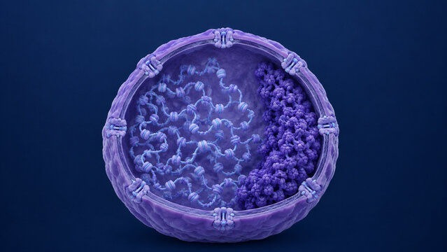 Chromatin Organization Inside a Cell Nucleus