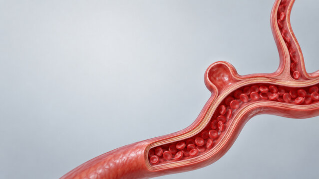 Saccular Aneurysm on a Curved Cerebral Artery