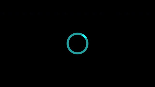 Ring loading Icon Animation, Loading Animation With Alpha Channel, In Which A Circle Rotates On A Black Background, 4k Animation.