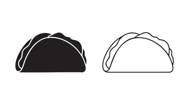 quesadilla vector icon silhouette with line art silhouette with line silhouette with line art vector icon