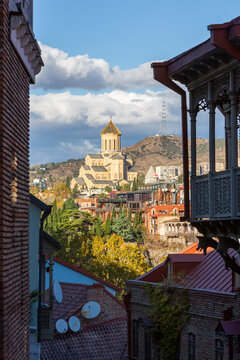 Tsminda Sameba (Holy Trinity) cathedral of the Orthodox Church, Tbilisi, Georgia
