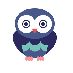 Fototapeta premium Cute cartoon owl illustration