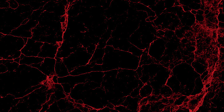Dramatic black marble with fiery red veins, abstract background, texture, 93 characters